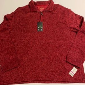 Haggar XXLarge Knit 1/4 Zip Pullover Sweater Natural Stretch New D20